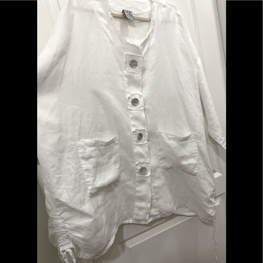 LÁ FIXUN 100% Linen Jacket/Tunic Medium